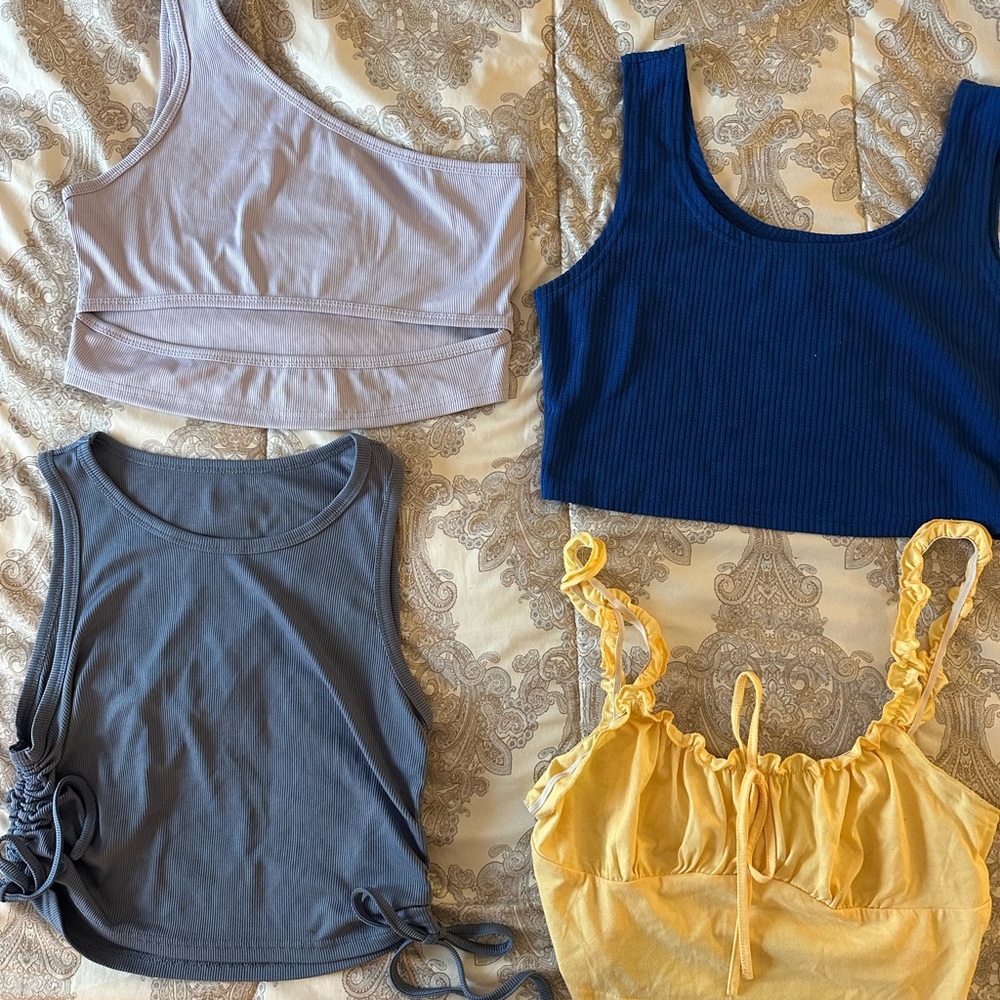 SHEIN Tops Set - Blue, Purple, Yellow
